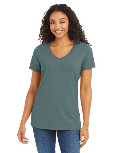ComfortWash Ladies Short Sleeve V-Neck Tee - GDH125